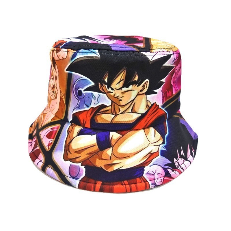 Custom Print Bucket Hat Satin Lined Cartoon Dragon Bucket Hat Cool Printed All Over Print Anime Luffy Bucket Hats Adults