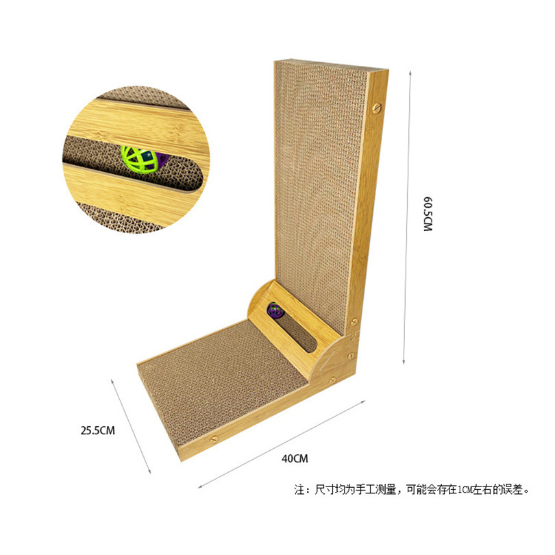 L-shaped Cat Claw Board Vertical Wall Facing Cat Paw Mat Furniture Savior Replaces Sisal Cat Claw Board