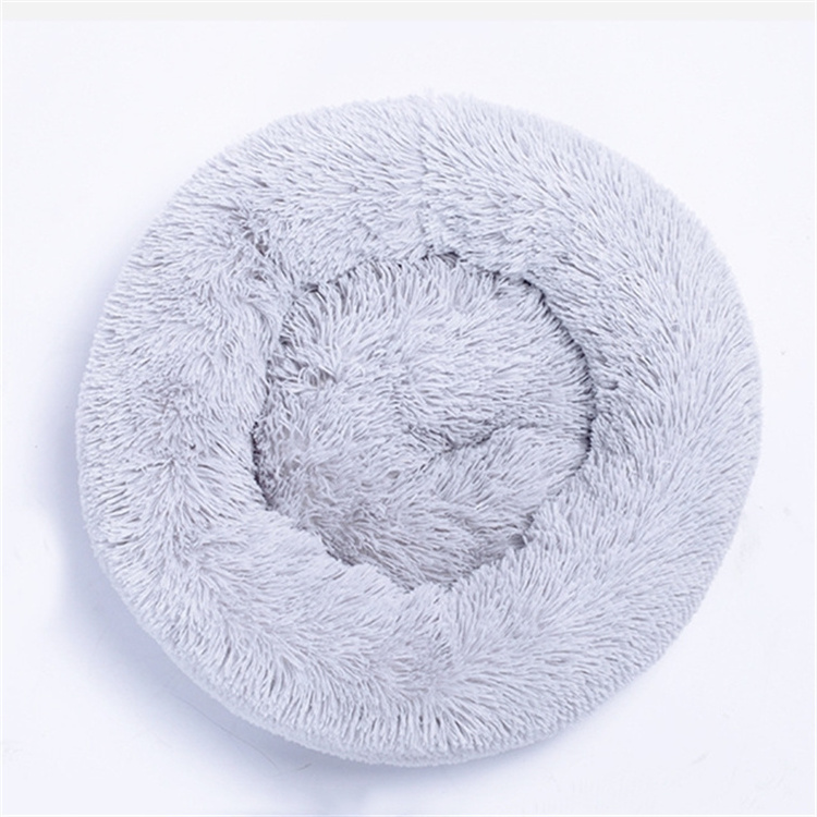 Comfortable Donut Cuddler Round Modern Ultra Soft Plush Round Pet Bed for Cats Small Dogs