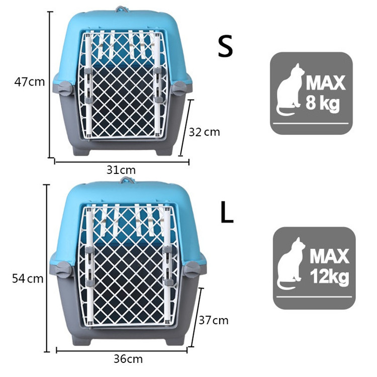 SAMPLE Hot FBA Hard Sided Easy Assembly Ventilation Two Way Open Door Outdoor Plastic Kennels Fashion Travel Pet Carrier