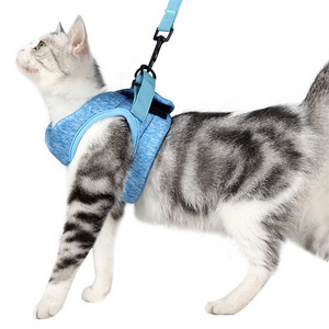 FREE SAMPLE Hot FBA Adjustable Escape Proof Soft Walking Safety Jacket Small Cats Dogs Vest Cat Harness with Leash