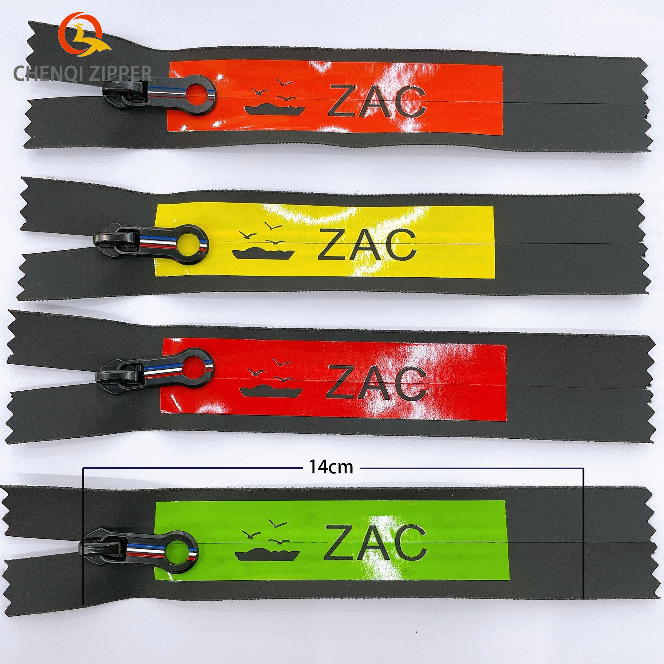 Factory price printed word custom waterproof zipper autolock zipper custom zipper  for bag