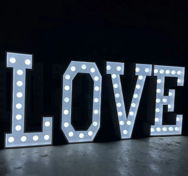 Props Wedding Decor Marry Me Lights Marquee Letter 4ft LED Light Up Letters LED Marquee Alphabet LOVE Letters