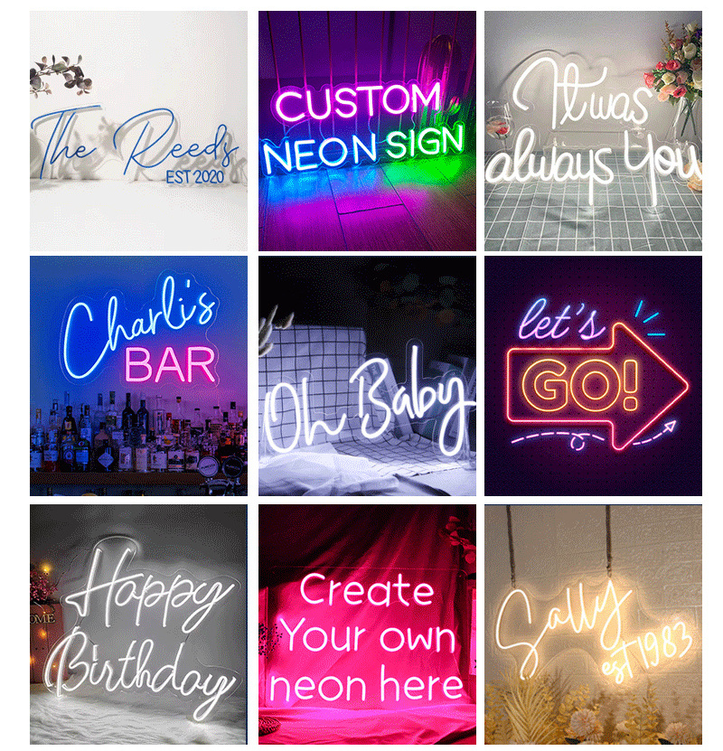 NO MOQ Free Design Neon Sign Led Custom Neon Light For Backdrop Decor