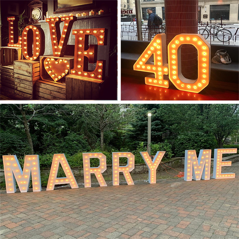 Props Wedding Decor Marry Me Lights Marquee Letter 4ft LED Light Up Letters LED Marquee Alphabet LOVE Letters