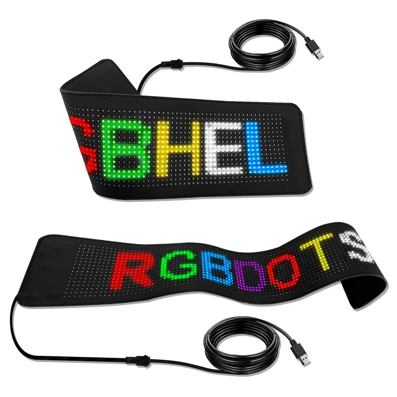 New App Control Flexible Led Sign Board Programmable Messages Scrolling Led Sign Display For Cars Digital Display Led Matri