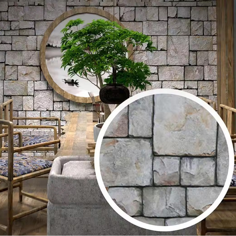 Green No Odor PU Stone Wall Panel Outdoor 3D Polyurethane Decoration Faux Rock Wall FPC Panel Siding