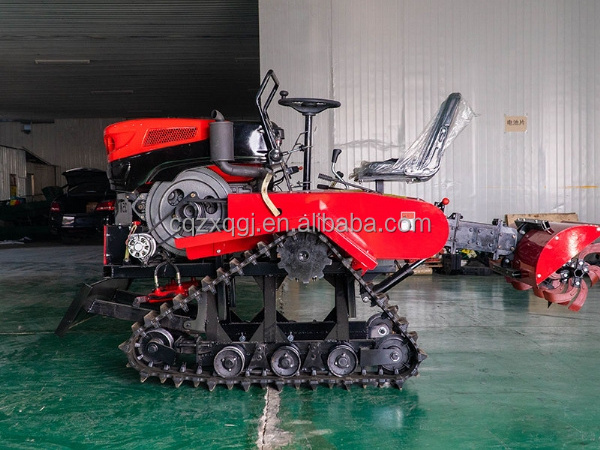 Water and drought farming machine 25 HP 35 HP riding rotary tiller Small riding crawler rotary tiller