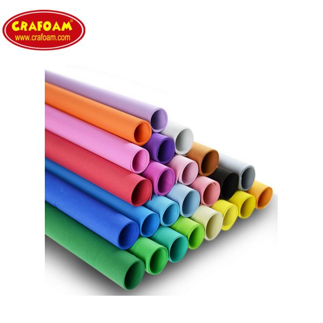 wholesale manufacturer price craft EVA foam rubber sheets roll material for handicraft /packing/ flower making