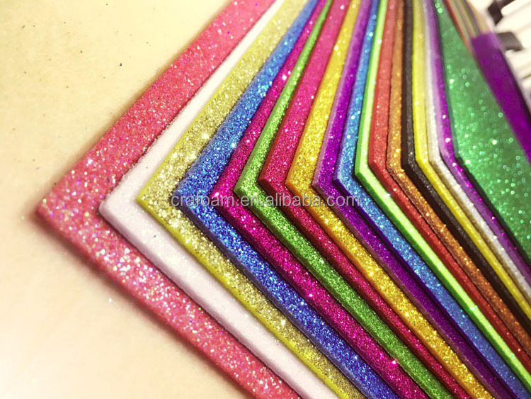 best selling glitter eva foam, shimmering glitter eva foam manufacturer 2mm rubber eva