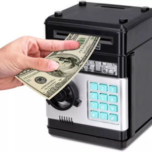 Auto-rolling Money Password Safe Mini Creative Painted ATM Piggy Bank Children's Electronic Piggy Bank Toy