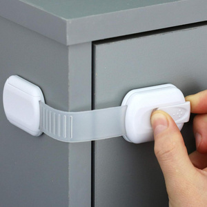 Hot Selling Adjustable Baby Cabinet Latches Baby Safety Strap Locks Baby Locks For Cabinets And Drawers Toilet Fridge & More