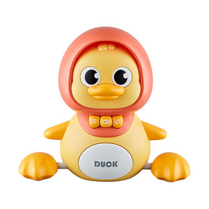 Electric Swinging Duckling Walking Magnetic Toy, Children's Sound And Light Climbing Toy Duck