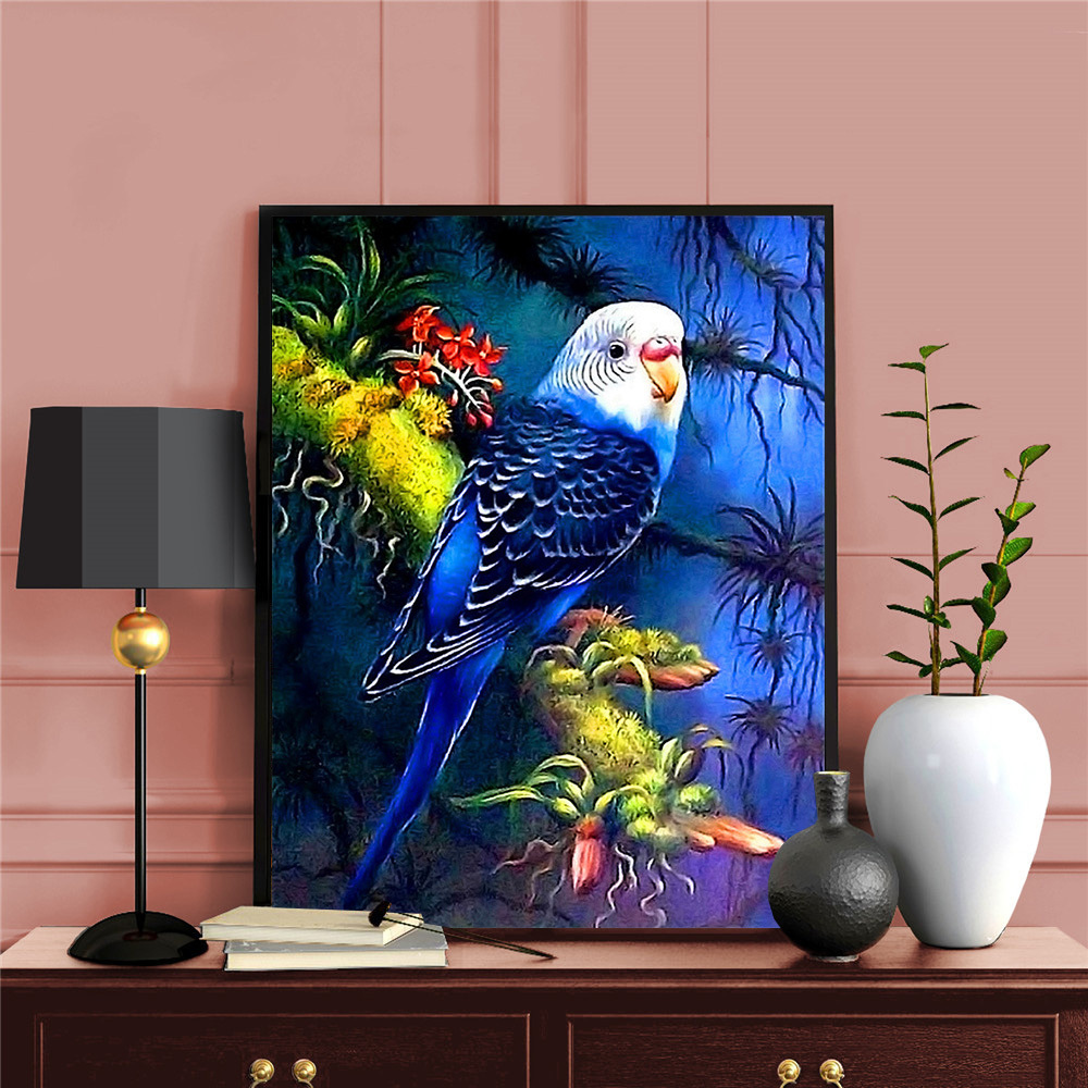 Free Hand Diamond Painting Animal Parrot Mosaic Kits Living Room Decor Full Drill Rhinestone 5D DIY Photo Custom Sticker