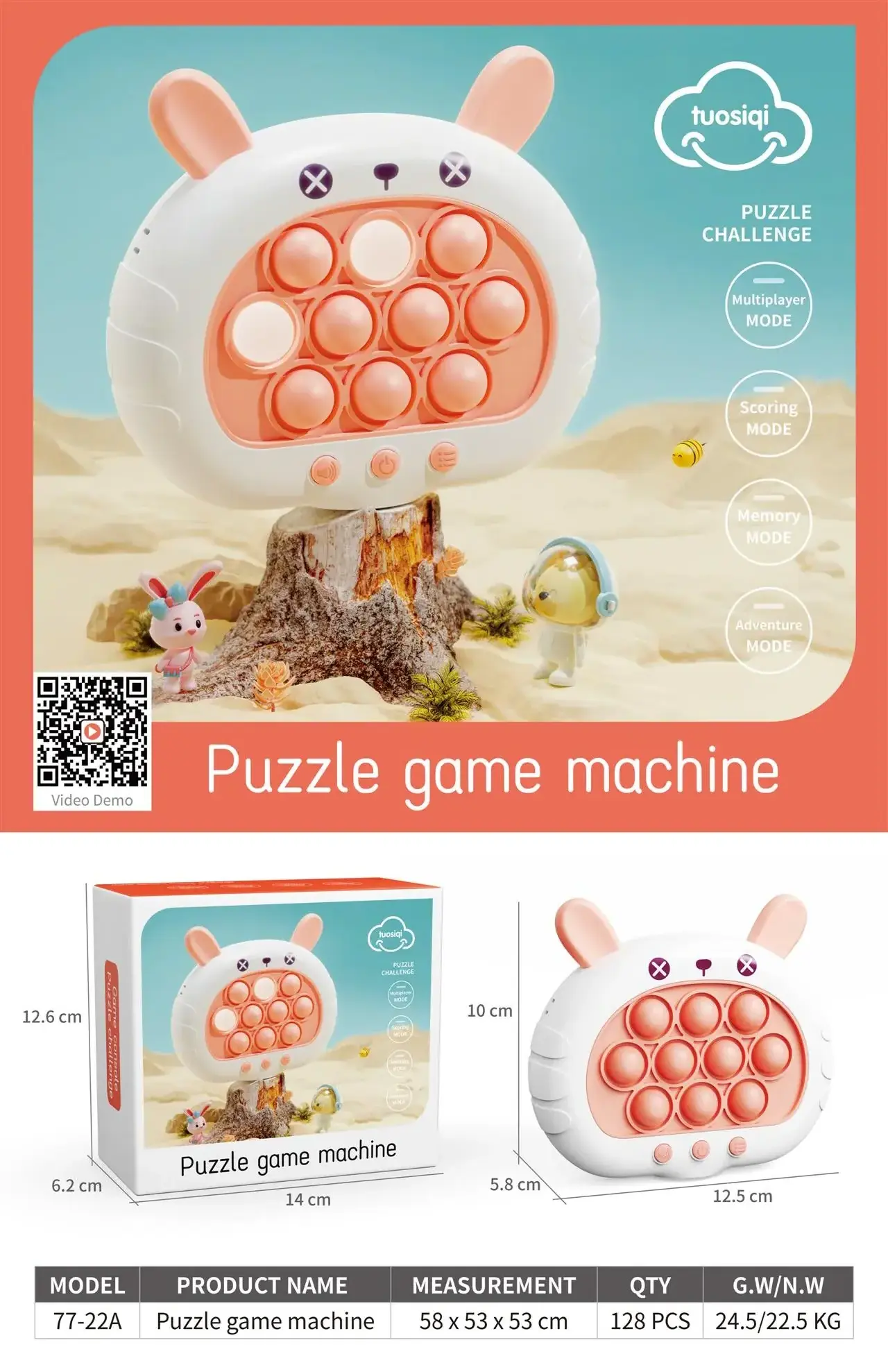 Quick Push Game Console Quick Push Toys Electronic Pops It Game Light Up Pops It Pro Fast Push Puzzle Game Gifts For Children