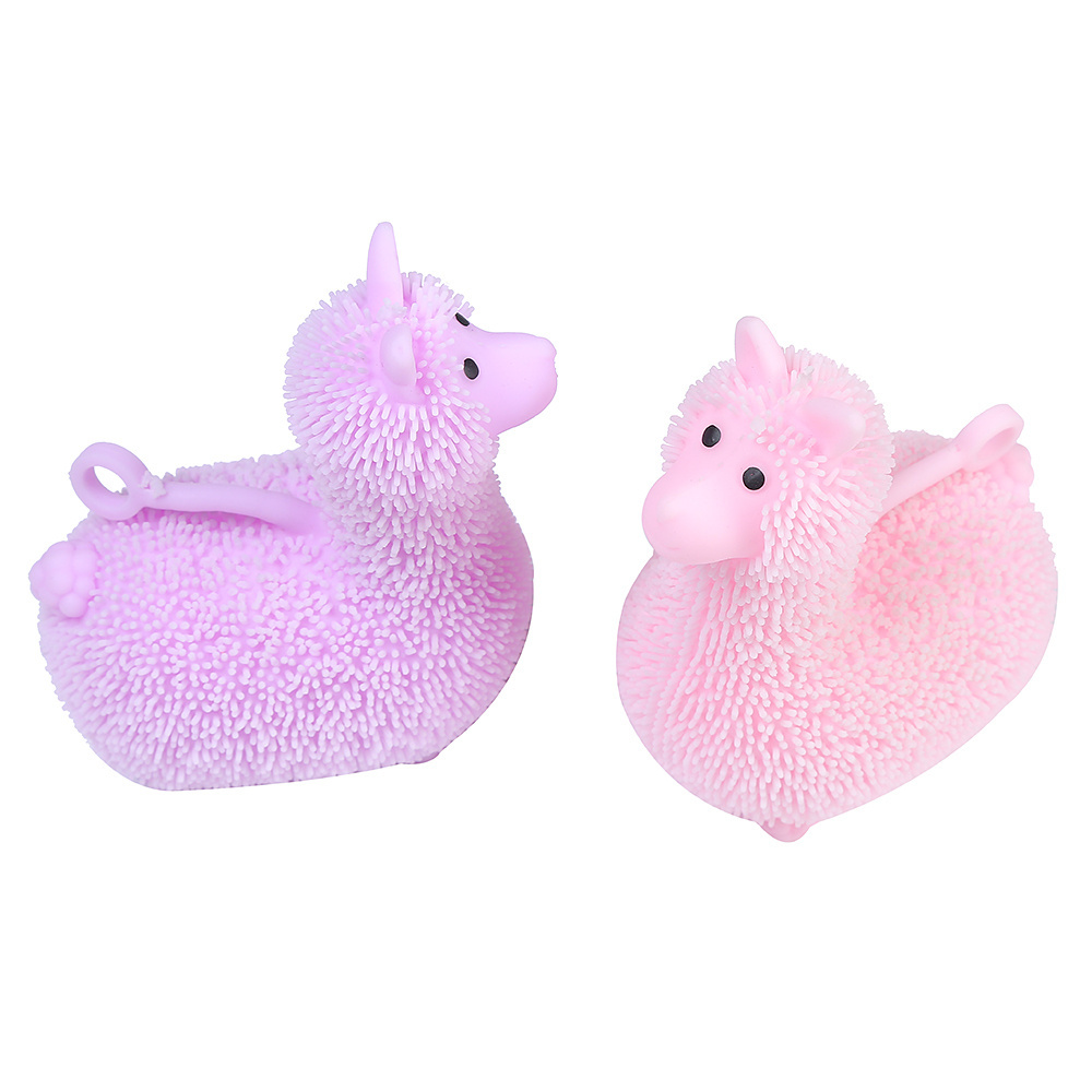 Puffer Ball Toy Fluffy Mini Puffer Balls Adult Stress Toys Llama Animal Soft Toy Ball