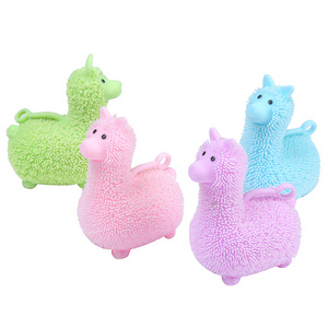 Puffer Ball Toy Fluffy Mini Puffer Balls Adult Stress Toys Llama Animal Soft Toy Ball