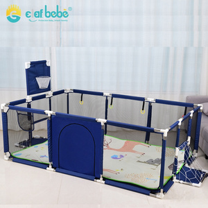 Portable Indoor Large baby playpens Toddler Activity Center Children Safety Fence Foldable Fabric kids' Playpen With Gate