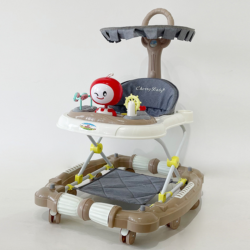 Baby Walker Round Kids Walker for Babies Cycle with Adjustable Height and Musical Toy Bar Rattles and Toys