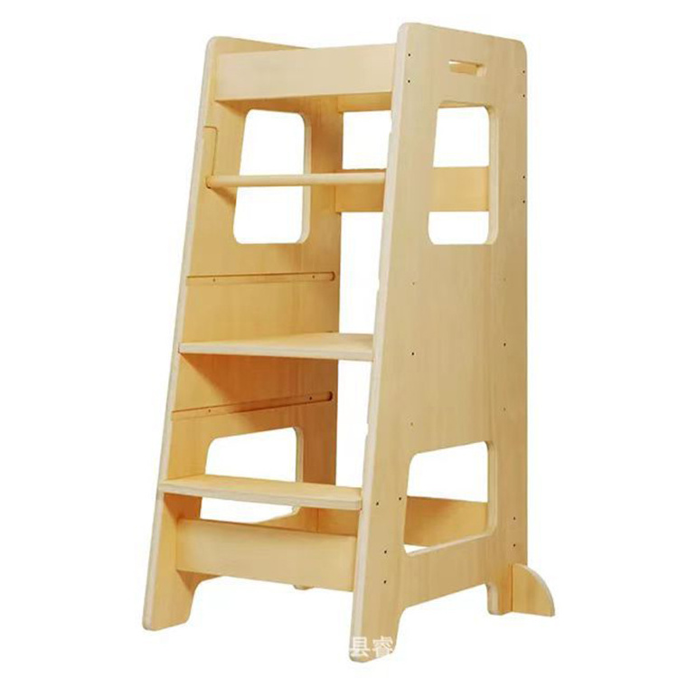 Montessori Baby Wash Hands Stool Children'S Kids Kitchen Helper Tower Foldable Learning Tower