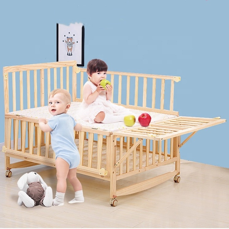 Hot selling Wooden Cradle Designs/ Baby Cradle Swing/Multifunctional Baby Furniture Cribs For Twin Baby