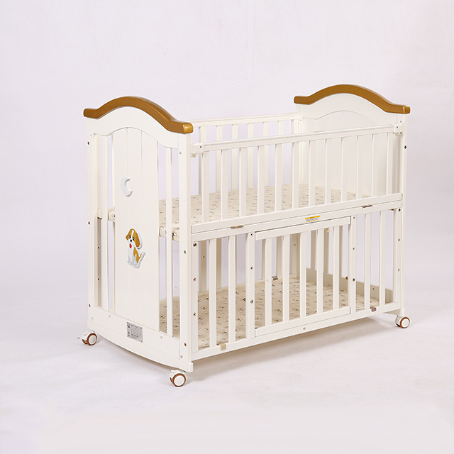 Wholesale Baby Cradle Multifunctional Wooden Toddler Bed Kids  Cots  /Automatic Swing Baby Crib