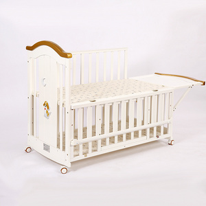 Wholesale Baby Cradle Multifunctional Wooden Toddler Bed Kids  Cots  /Automatic Swing Baby Crib