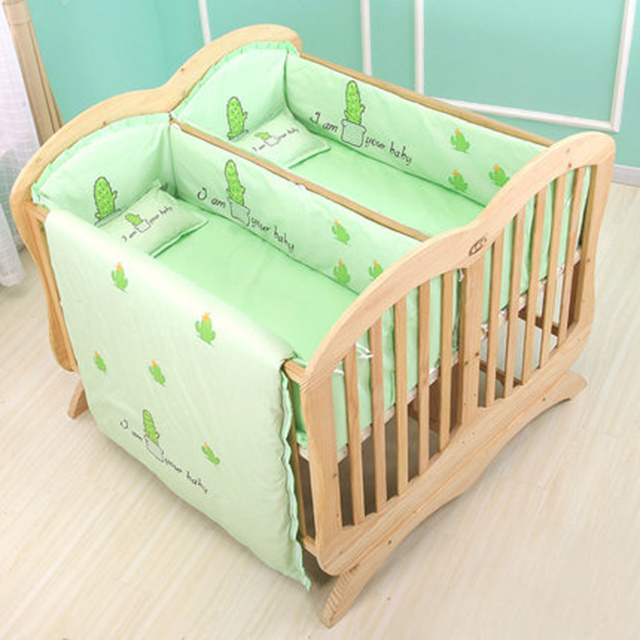 Manufacturer New Cribs For Twins Wood Beds/ Baby Swing Crib With Butterfly Animal Design