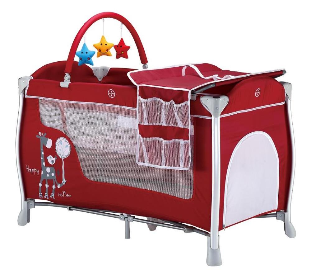 Factory price 210D Fabric foldable baby playpens with wheels