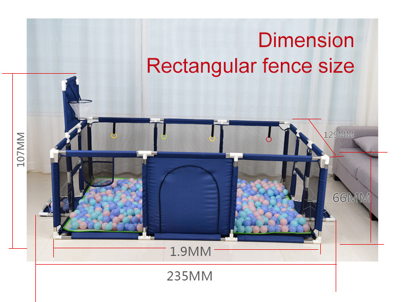 Portable Indoor Large baby playpens Toddler Activity Center Children Safety Fence Foldable Fabric kids' Playpen With Gate