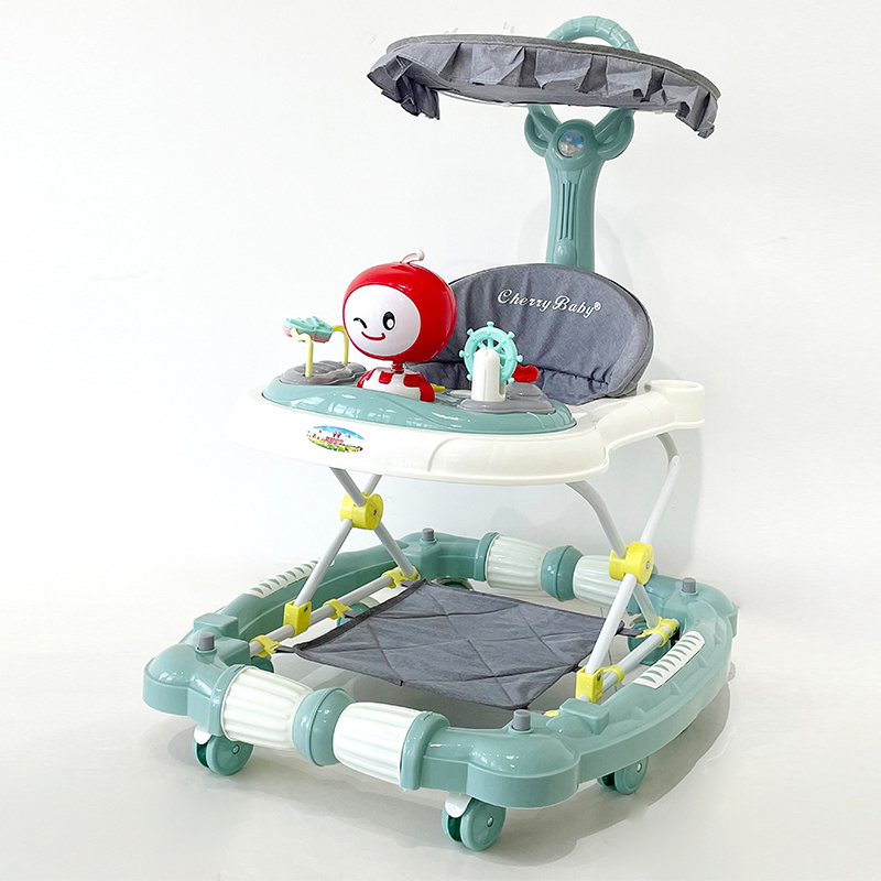 Baby Walker Round Kids Walker for Babies Cycle with Adjustable Height and Musical Toy Bar Rattles and Toys