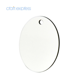 Craft Express Wholesale Sublimation Blanks Oval Hardboard Tree Ornaments Wood Flat Hardboard Christmas Ornament