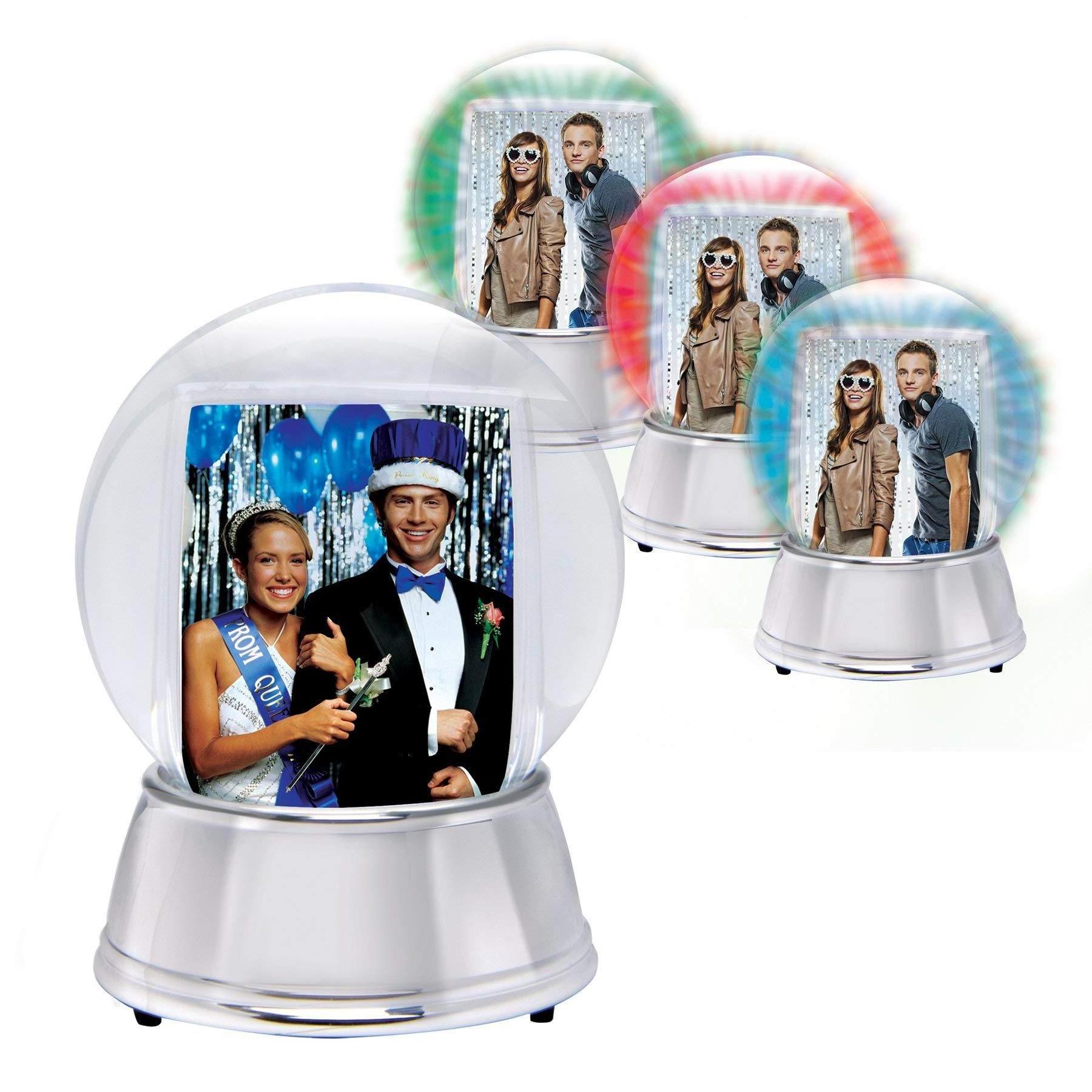 Whosale Customized Diy Glass Empty Plascic Photo Wedding Couple Snow Crystal Ball Globe With Picture Frame Glitter