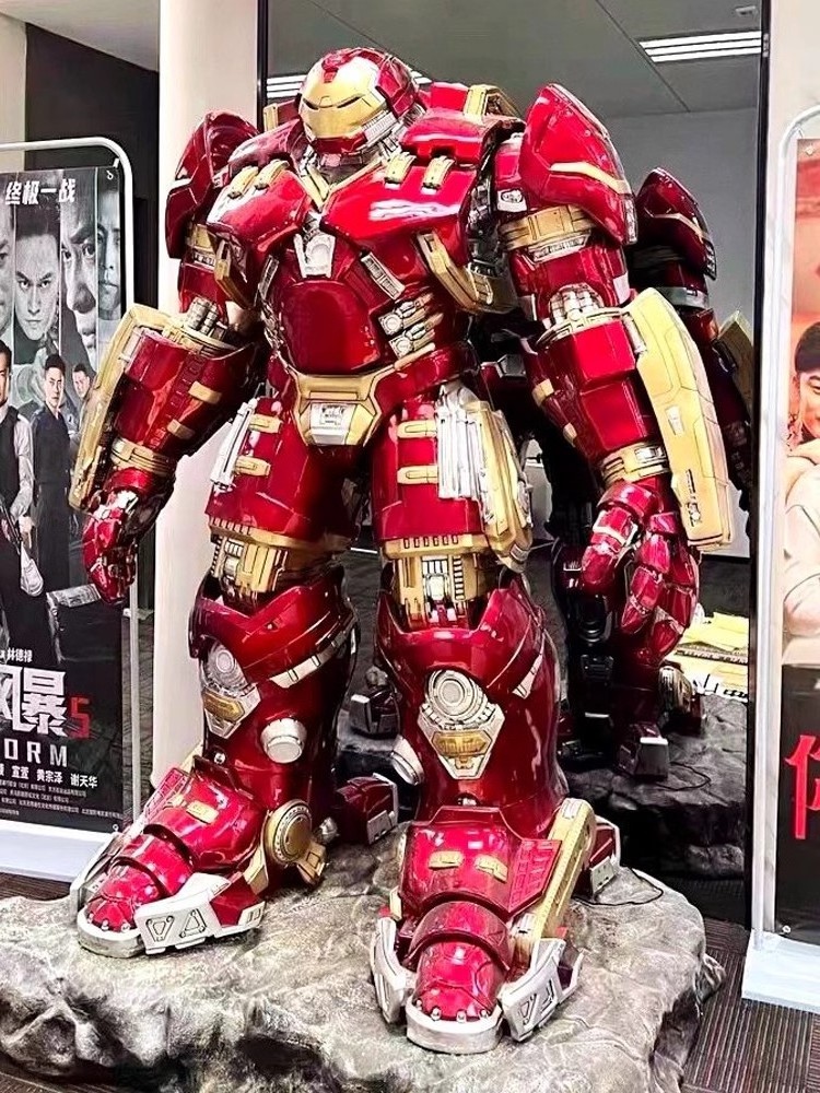 Custom Large Classic Anime Character Iron Man Life Size Ironman Statue Anti-hulk Armor Statue Mark 44 Statue