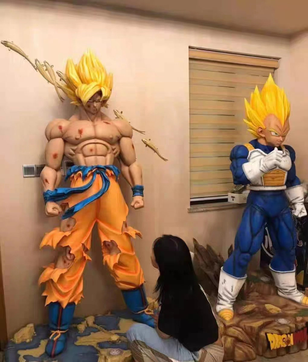 Custom Hand Crafted 1:1 Large Life Size Japan Anime Dragon Ball Character Vegeta Statue Goku Statue