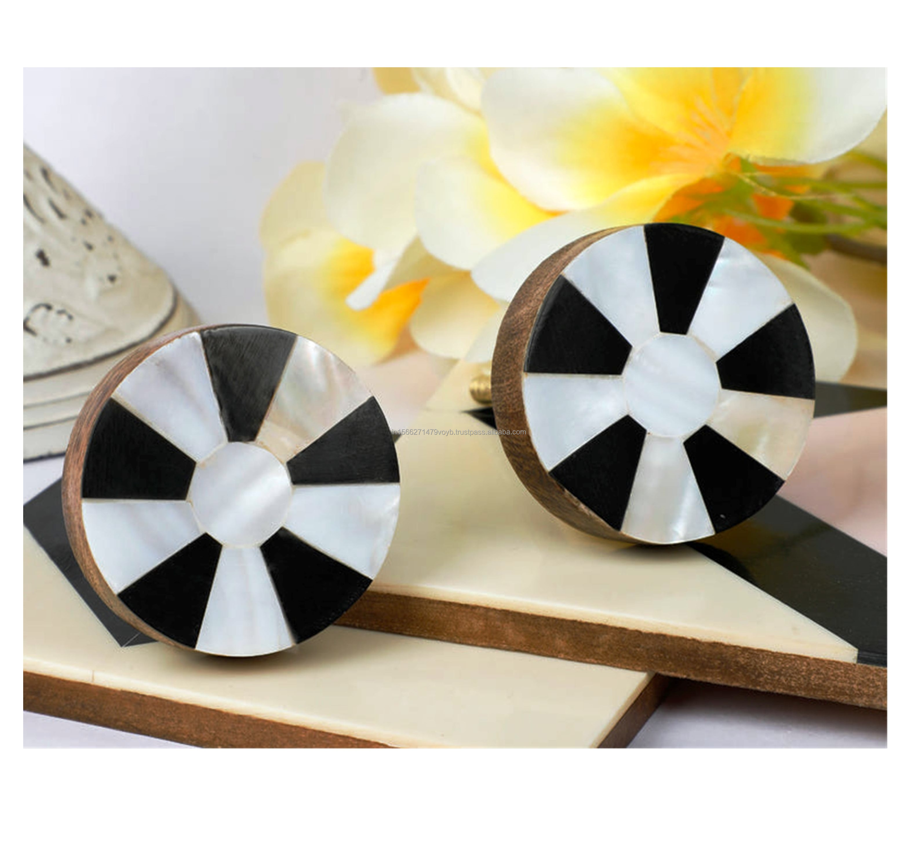 Finished Resin and Wooden Knobs for Door Household drawer Luxury Wood Resin Metal Door Cabinet Knob Handle Made In India