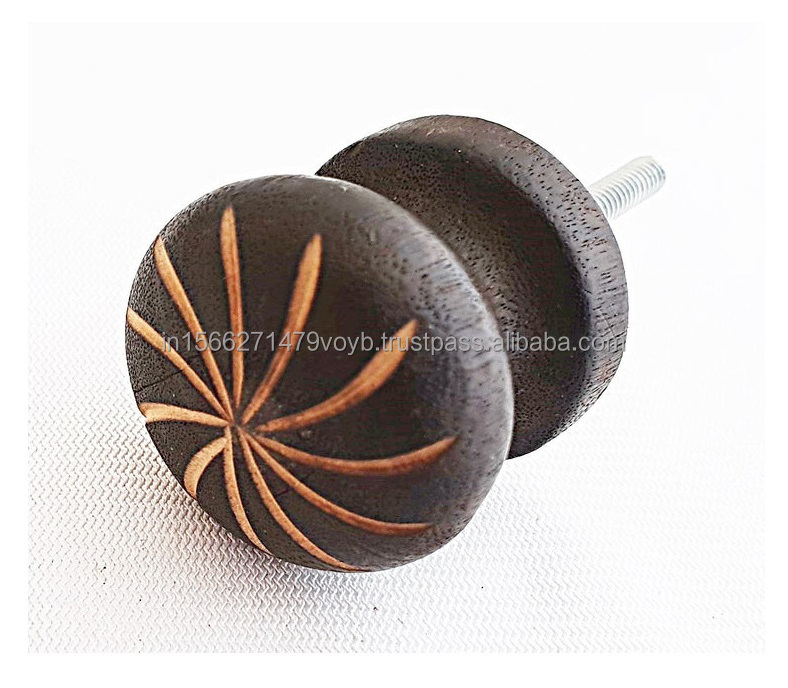 Wooden Resin Dresser Pulls Handle & Knob With Antique Brass Luxury Wood Resin Metal Door Cabinet Knob Handle Made In India