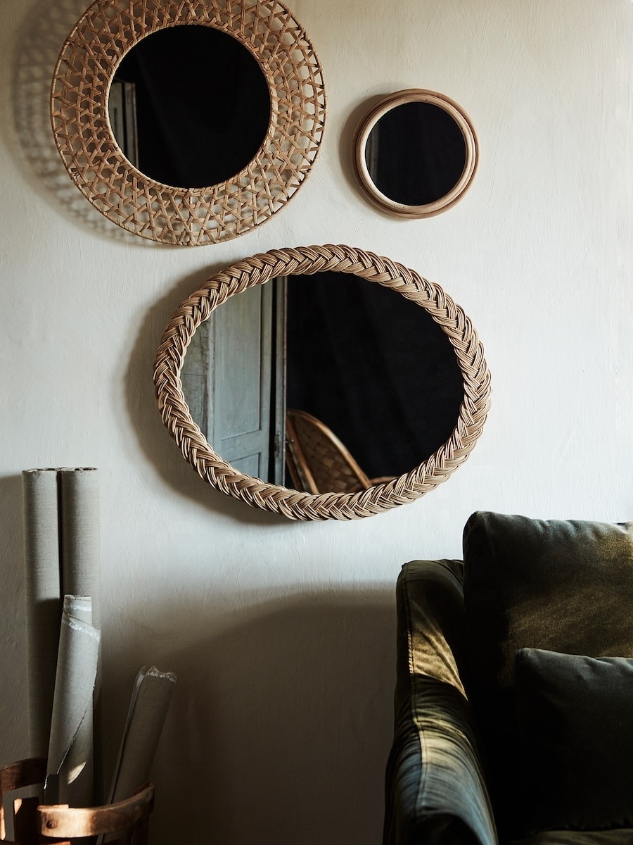 Rattan Border Mirror