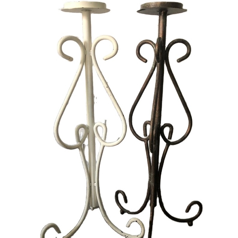 Vintage Wrought Iron Floor Candle Holder Best Seller Customized Packing Metal Candle Stand Home Decor Fancy Floor Candle Holder