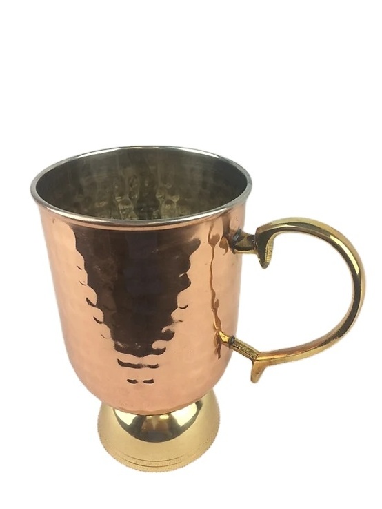 Copper Moscow Mule With Brass Legs And Brass Handle Mug Hot Selling New Design Factory Price Customized Packing Spouted Mug