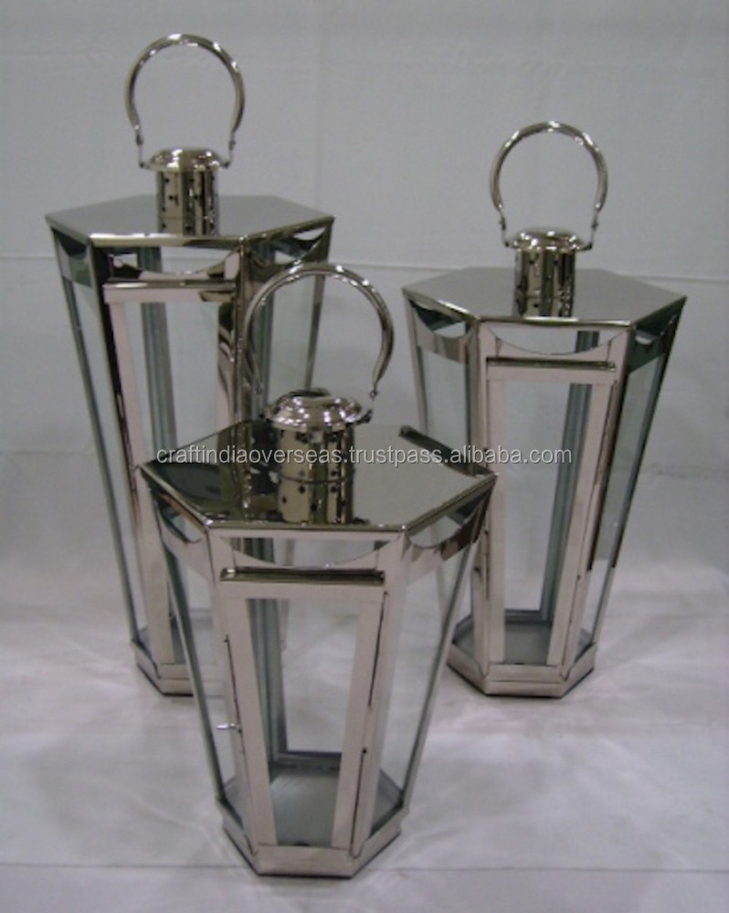 Stainless Steel Hurricane Lantern Candle Lantern for home decoration use