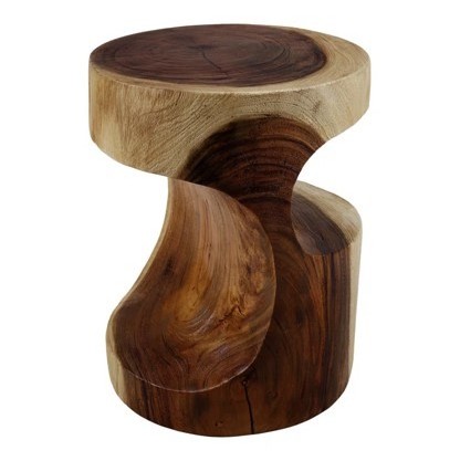 Bold and contemporary with an Artisan Appeal this Side/End Table is made from solid Trembesi wood and features a beautiful