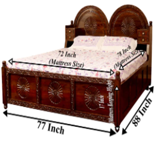 Sheesham Antique-Finish Bed With storage box -Sheesham Woodfurniture.interiordesign.furnituredesign .