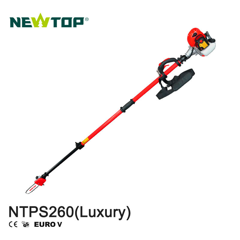 26cc Newtop wood cutting saw telescope pole saw 2 stroke long reach gasoline chainsaw for garden work branch cutting