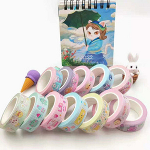 Washi Tape Set Wholesale Custom Supplier Washi Tape Printed Colorful Kawaii Cute Style Stickers Paper Washi Tape Set