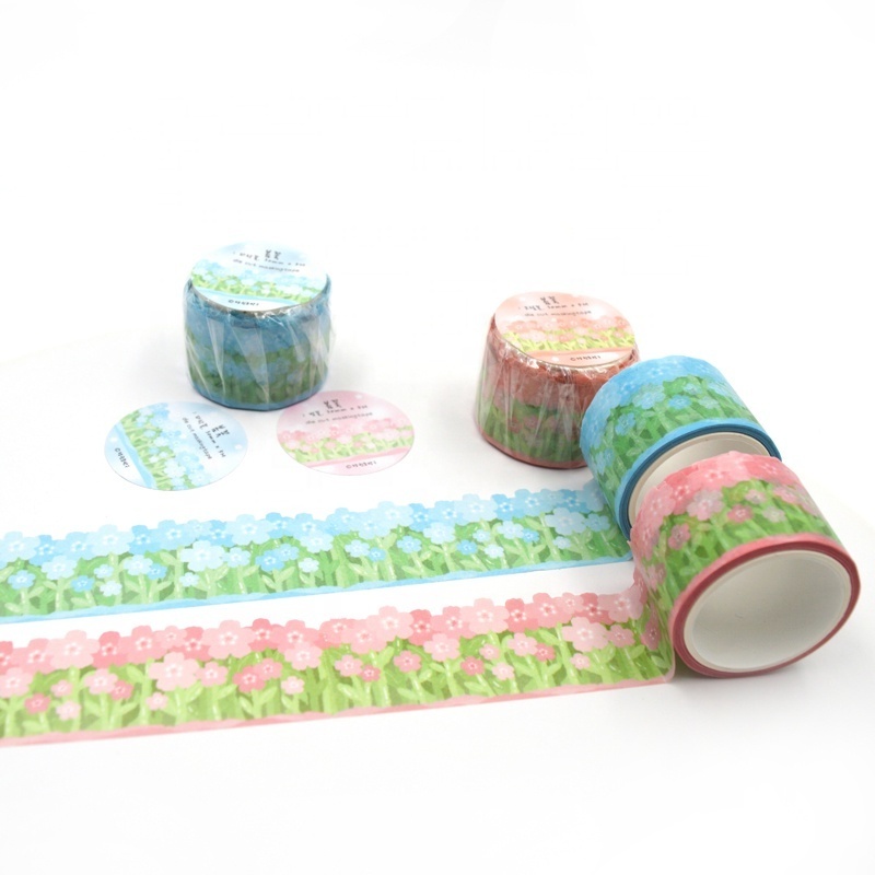 Creative Cherry Blossom Sticker Random Flower Diy Crafts  Colorful Masking Washi Tape For Scrapbook