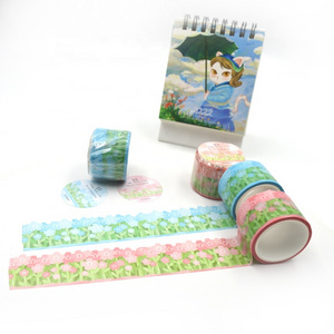 Creative Cherry Blossom Sticker Random Flower Diy Crafts  Colorful Masking Washi Tape For Scrapbook