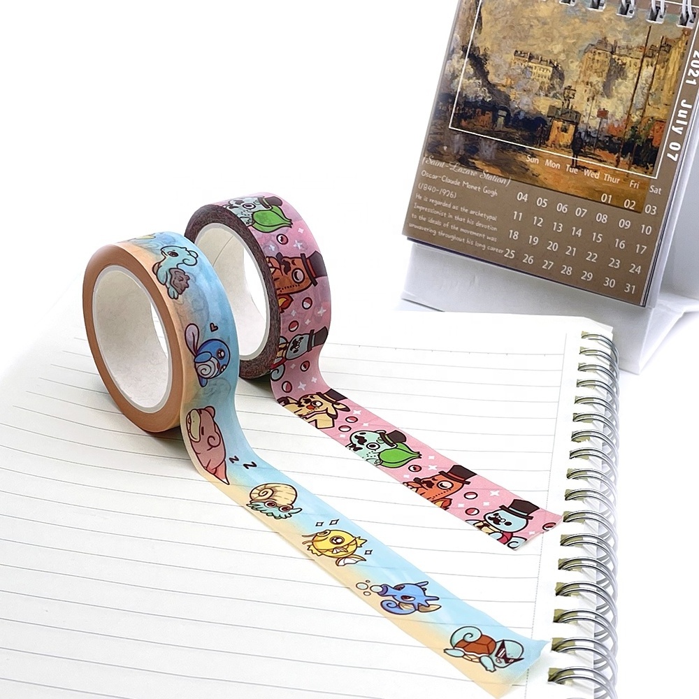 Washi Tape Set custom printed colored logo make  print washi tape manufactured Washi Tape Set