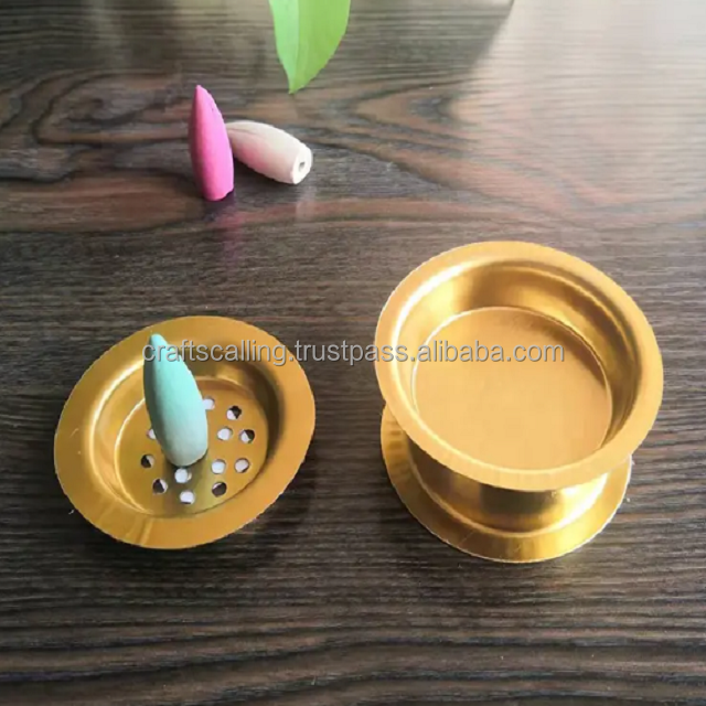 Elegant  incense holder incense burner accessories lid part brass bowl incense burner from indian manufacturer