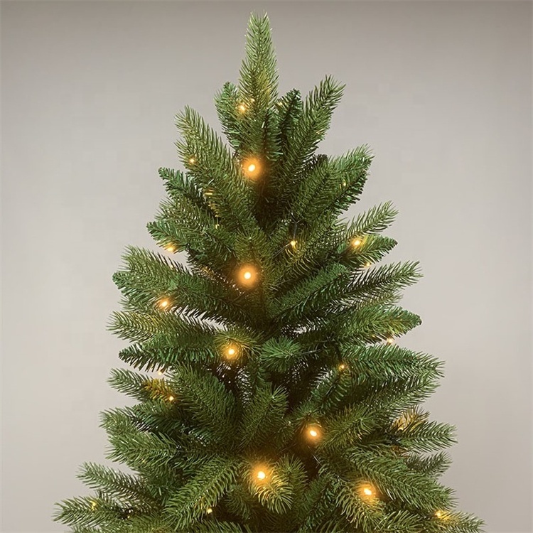 Premium high quality 150cm 7ft 210cm 220cm 9ft 12 ft mix pe pvc mixed plastic artificial christmas tree with led lights included